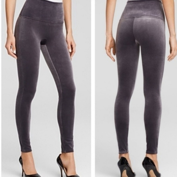 SPANX HIGH WAIST VELVET LEGGINGS - Picture 1 of 6